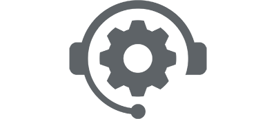 Grey technical support icon