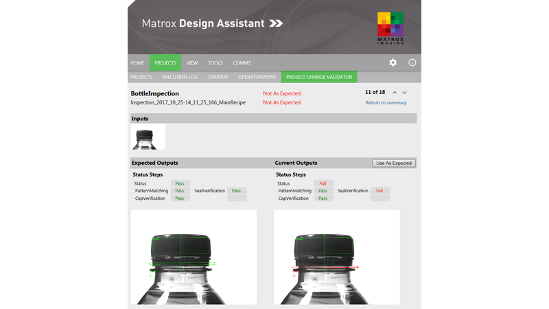Matrox Design Assistant Project Change Validator (view from management portal)